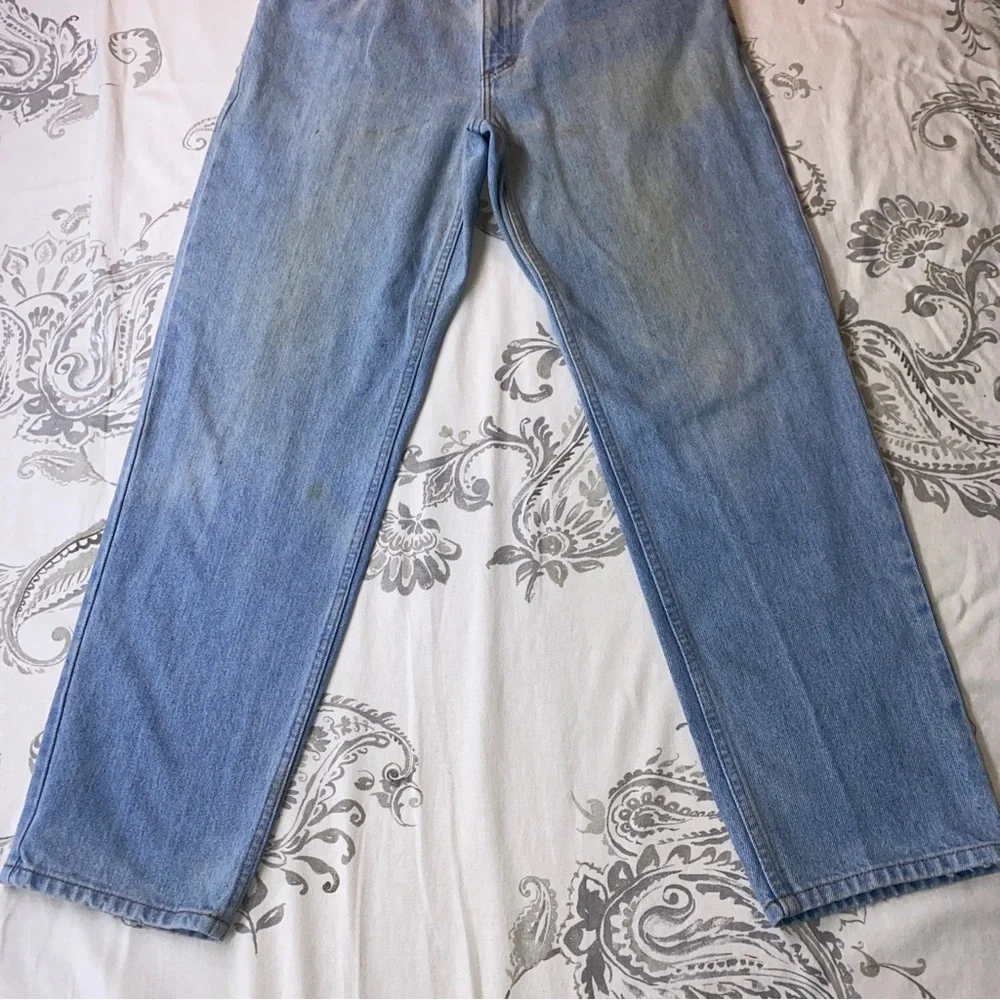 L.L. Bean Relaxed Fit Straight Jeans Men's Size 30x29 Blue‎ Stone Wash 5-Pocket